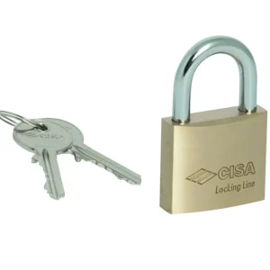 Favoriet Lucchetto in ottone Cisa Locking Line, arco normale, larghezza esterna 20 mm, altezza esterna 20 mm