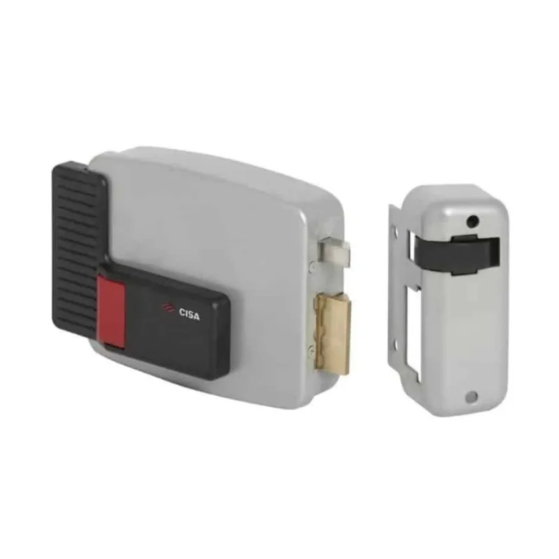 Lage Prijs Elettroserratura da applicare 11610 Cisa per cancello, destra, con pulsante interno, a cilindro staccato, entrata 50 mm, Acciaio finitura Grigio Alluminio