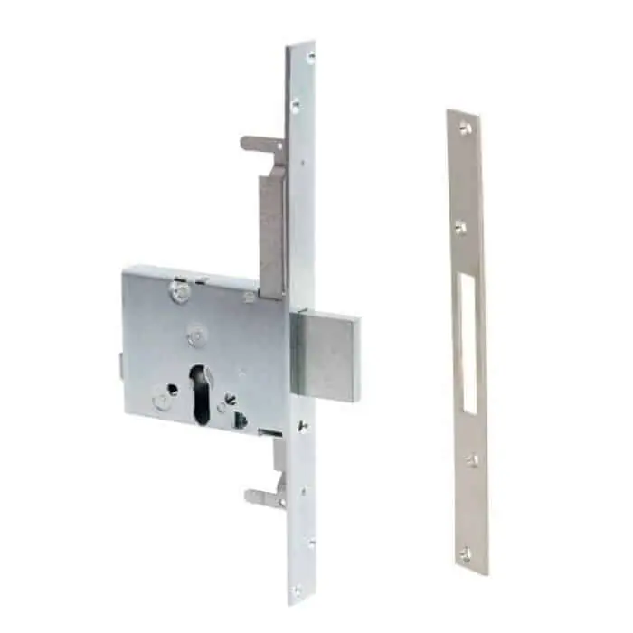 Serratura da infilare a cilindro Cisa 56015.60, foro Yale, 3 punti di chiusura, entrata 60 mm, finitura Zincato Gereduceerde Prijs