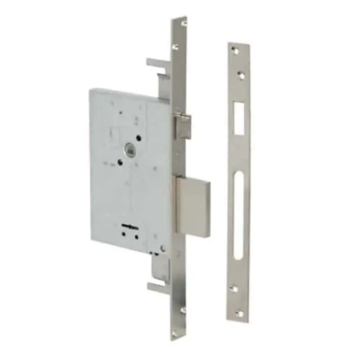 Serratura da infilare Cisa 57015.60 KA, per porta a 4 mandate, a doppia mappa, solo catenaccio, entrata 60 mm Koopje