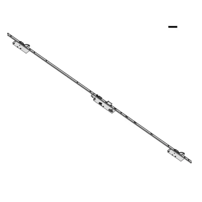 Serratura Cisa Multitop MATIC 4A000.35, multipunto con chiusura automatica, rasabile, frontale piatto 24x3 mm, entrata 35 mm Aanbieding