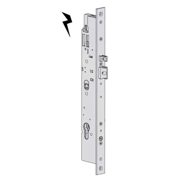 Must-Have Elettroserratura Cisa serie Multitop PRO 19205.35, per montante, a ingranaggi e cilindro, frontale 22x3 mm, entrata 35 mm