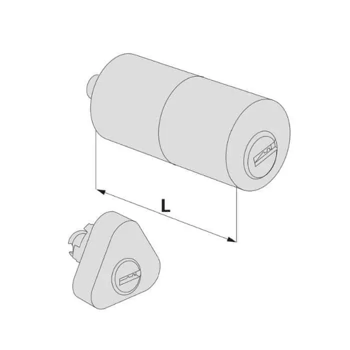 Kit Cilindri a tubo da applicare Cisa serie AP4 S 0P149, lunghezza 50 mm, finitura Ottone Sabbiato Nichelato Betaalbaar