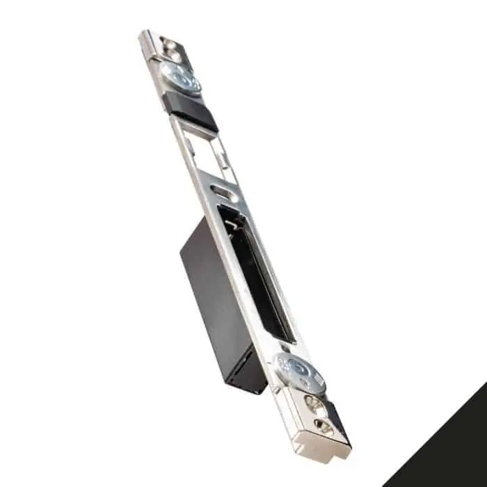 Premium Contropiastra Cisa 06463.82, per serratura profilo CU, regolabile con eccentrico, frontale 22x254,5 mm, finitura Nero