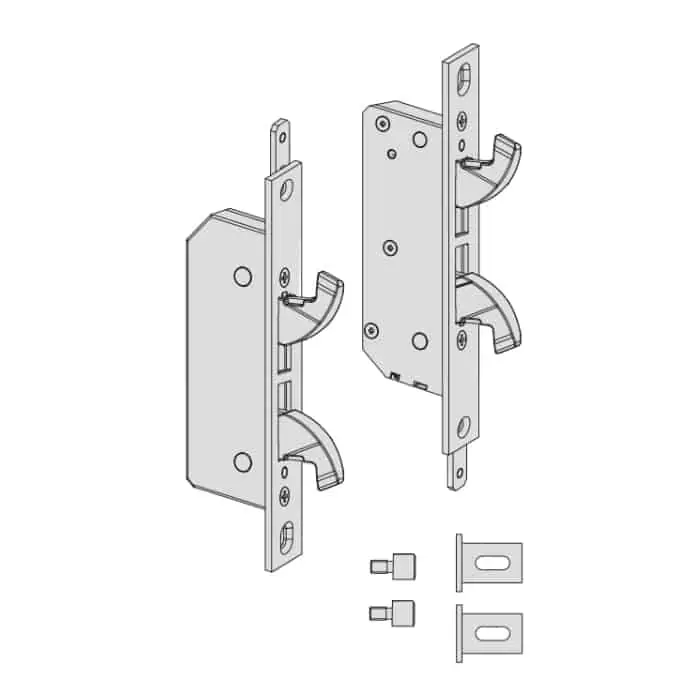 Kit Deviatori Cisa 06443.46, per serratura Multitop MAX, azionati da aste esterne, frontale 22x3 mm, finitura Inox Koopje