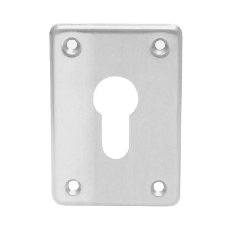 Bocchetta 06043 Cisa per cilindro profilo Europeo, dimensioni 75x52, spessore 2,5 mm, finitura Ottone Nichelato Beperkt Aanbod