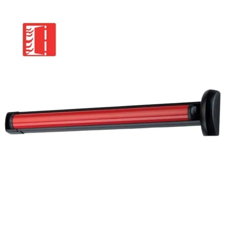 Maniglione antipanico 59711.00 FR FAST Touch Cisa per Mito Panic, versione tagliafuoco, quadro maniglia, lunghezza 1200 mm, finitura Nero e Rosso Hoge Kwaliteit