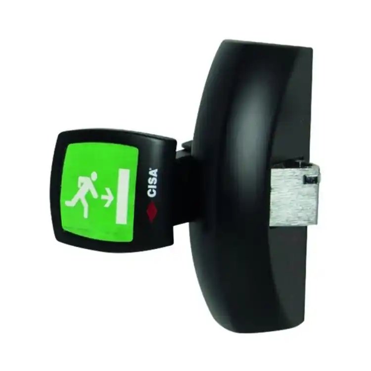 Maniglione antipanico da applicare 59051.10 FAST Push Pad Cisa, scrocco laterale, finitura Nero Uitverkoop