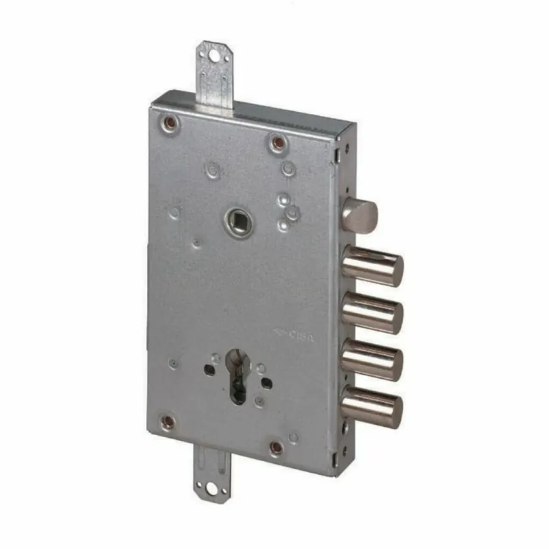 Lage Prijs Serratura Revolution Pro Cisa 56515B da applicare, per porta blindata, scrocco e catenaccio, 4 catenacci uscita 3,5 mm, interasse 28 mm, entrata 64 mm, Acciaio finitura Zincato
