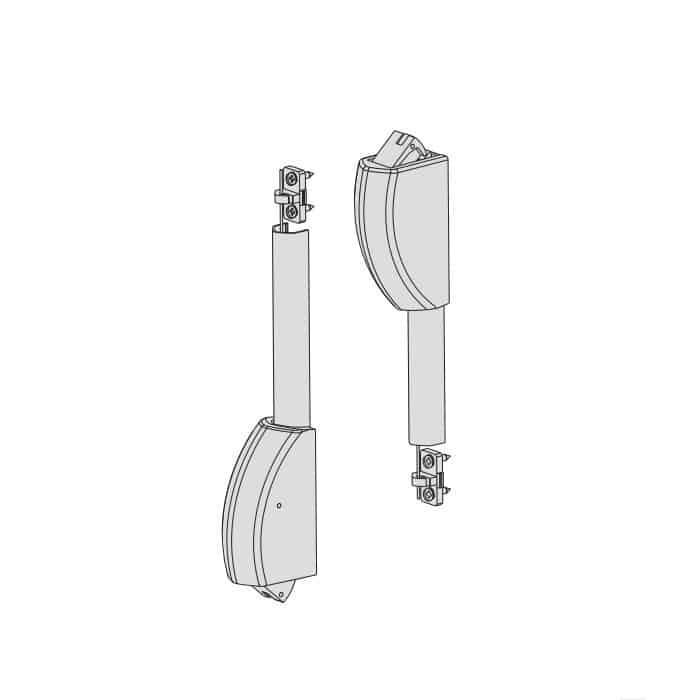 Alleen Vandaag Coppia scrocchi autobloccanti Cisa, per chiusura alto e basso, prolunghe di chiusura per maniglione antipanico Cisa Fast, trattamento PVD inox satinato
