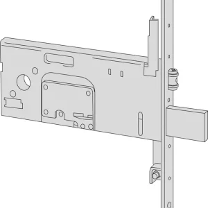 Tijdelijk Beschikbaar Serratura meccanica da infilare a doppia mappa Cisa per fascia, altezza 78 mm, rullo e catenaccio, entrata 90 mm, con predisposizione chiusura supplementare
