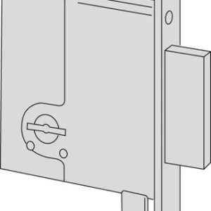 Veilige Betaling Serratura meccanica da infilare a doppia mappa Cisa, altezza 93 mm, catenaccio, entrata 50 mm, con predisposizione chiusura supplementare, con 1 chiave