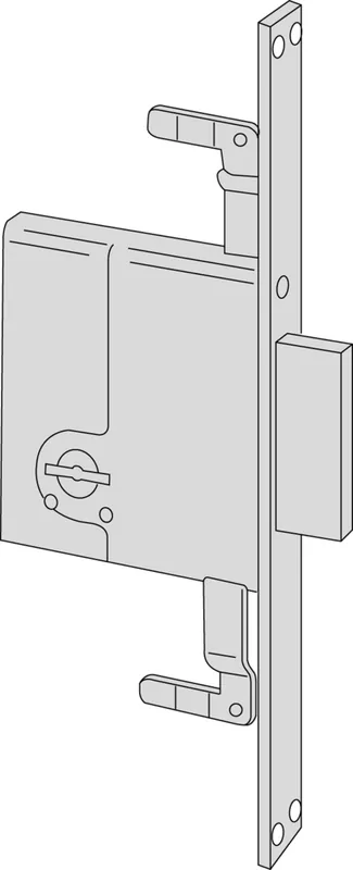 Veilige Betaling Serratura meccanica da infilare a doppia mappa Cisa, altezza 93 mm, catenaccio, entrata 50 mm, con predisposizione chiusura supplementare, con 1 chiave