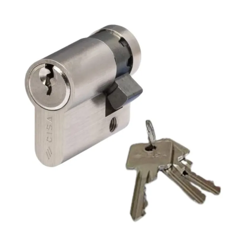Actieprijs Mezzo cilindro a profilo Europeo Cisa 30/10 serie 087, lunghezza 39,5 mm, colore Ottone nichelato