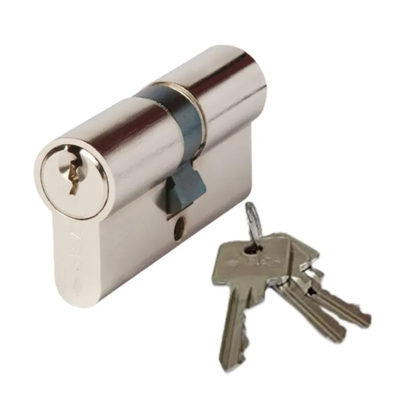 Uitverkoop Doppio cilindro a profilo Europeo Cisa 35/45 serie 087, lunghezza 79 mm, colore Ottone nichelato