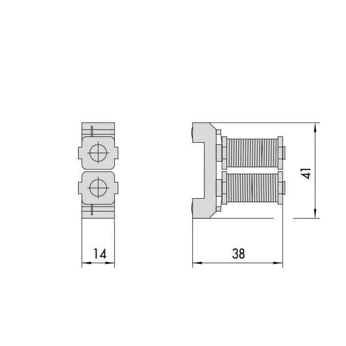 Actieprijs Gruppo bobine Cisa, tensione 12 V ca, per elettroserratura, dimensione 38x41 mm