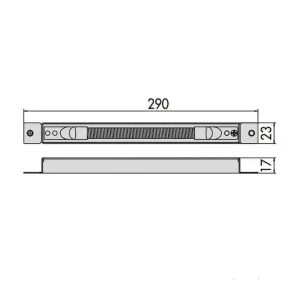 Aanbieding Passacavo Cisa, a scomparsa con flessibile a molla, accessorio per porta blindata, dimensione 23x17 mm, lunghezza 290 mm