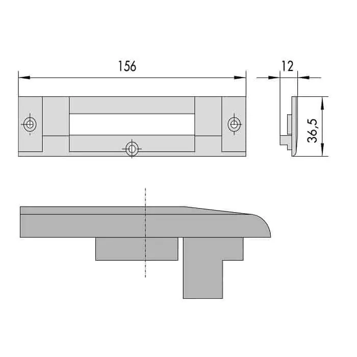 Actieprijs Contropiastra Cisa in nylon, spessore 12 mm, 156x45 mm