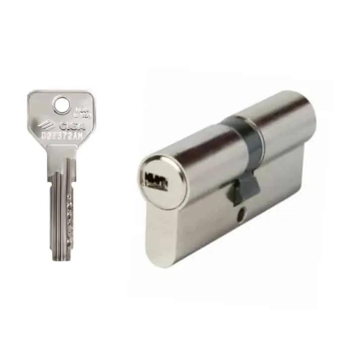 Aanbieding Cilindro Cisa serie Asix 0E300 per serratura, profilo europeo, lunghezza 109 mm 55-55, Ottone finitura Nichelato
