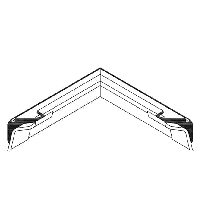 Angolo stampato Complastex per guarnizione centrale 02924, sistema DOMAL BREAK PA52, materiale EPDM Seizoensaanbieding
