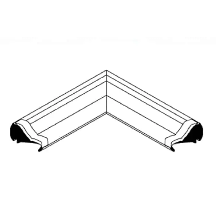 Angolo stampato Complastex per guarnizione centrale 020274, sistema DOMAL TOP TB65, materiale EPDM Flitsaanbieding