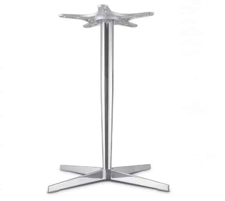 Piantana per tavolo, gambone Cieffe, articolo 986 con diametro di 60 mm, altezza di 740 mm e base ø di 575 mm, colore Cromo Lucido Nu Kopen