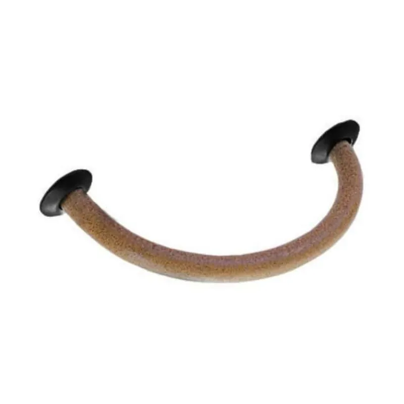 Maniglia MB00912C Confalonieri per mobile, interasse 32 mm, dimensione 46x14 mm, Zama finitura Nero Opaco, Cuoio Naturale Beperkte Voorraad