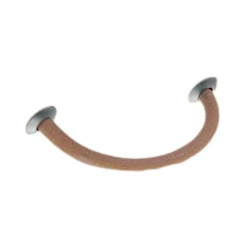Exclusieve Aanbieding Maniglia MB00912A Confalonieri per mobile, interasse 96 mm, dimensione 110x14 mm, Zama finitura Nichel Satinato, Cuoio Naturale