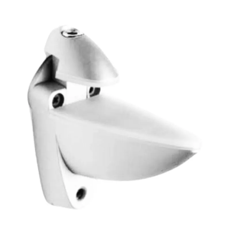 Reggimensola Ms01430 Confalonieri per piani in vetro e legno, spessore 5-25 mm, dimensione 123x116x45 mm, Zama e Nylon finitura Bianco Direct Beschikbaar