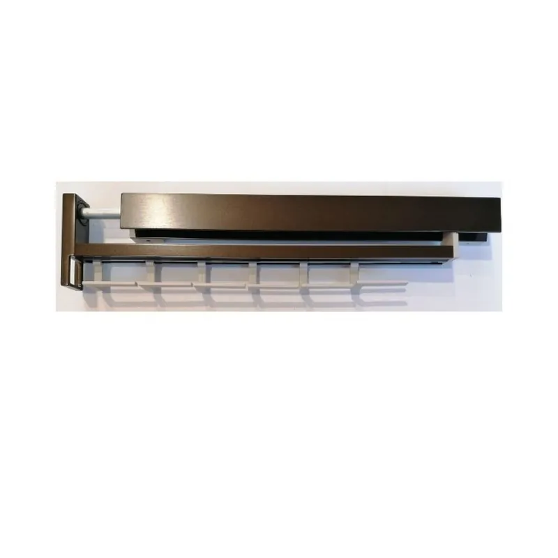 Portacravatte e cinture estraibile per armadi Confalonieri, Flow system, in alluminio e metallo pressofuso, finitura in Bronzo Verniciato Beperkte Voorraad