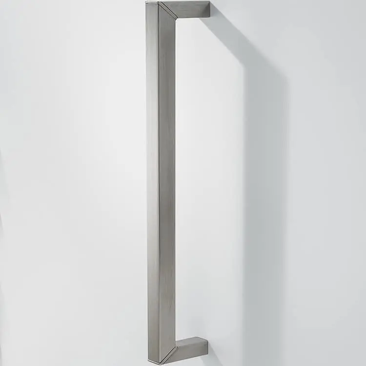 Premium Maniglia per mobile Confalonieri, interasse 500 mm, lunghezza 43 mm, in acciaio inox e finitura Argento