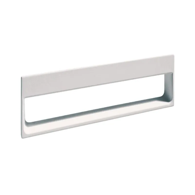 Maniglia incasso MB09146 Confalonieri per mobile, dimensione foro 186x42,5x12,5 mm, esterno 191x47,2 mm, interasse 160 mm, Zama finitura Bianco Opaco Merkproduct
