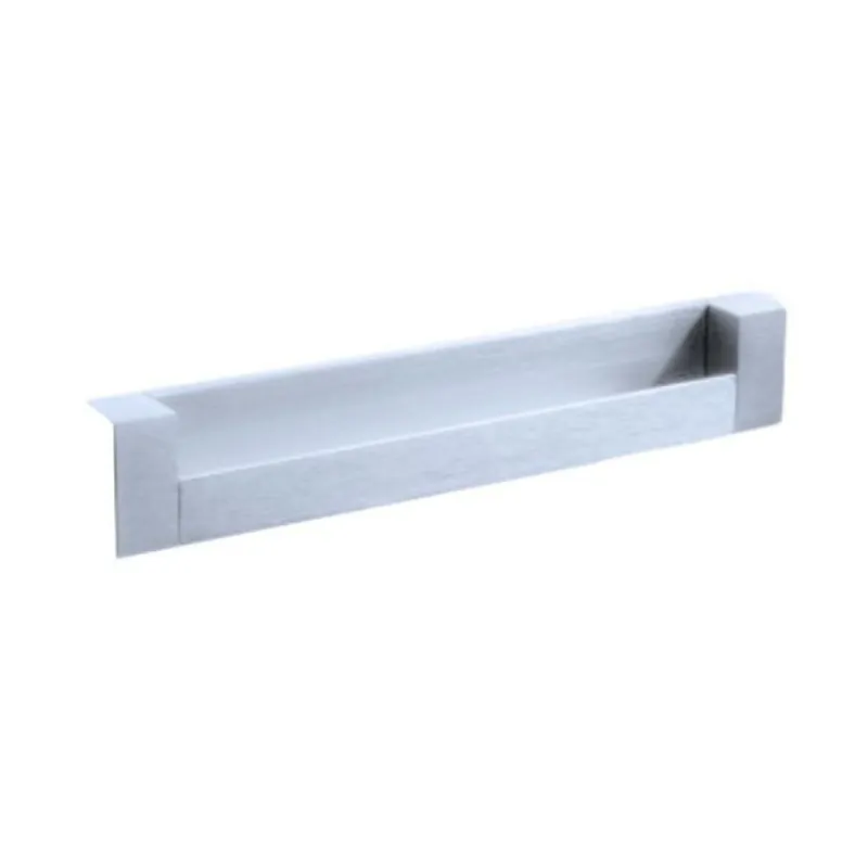 Maniglia incasso MB09121A Confalonieri per mobile, dimensione foro 348x33x19 mm, esterno 375x47x22,5 mm, Zama finitura Argento 7 Favoriet