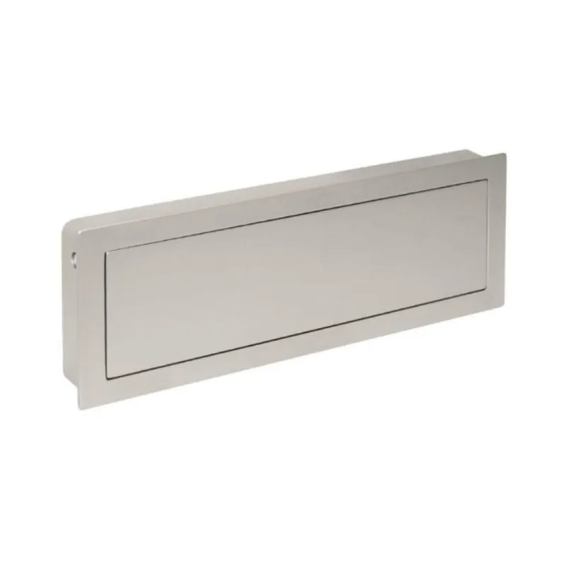 Maniglia incasso MB09107A Confalonieri per mobile, dimensione foro 151x53x15,5 mm, esterno 154x56 mm, Zama finitura Nichel Satinato Lucido Gecertificeerd