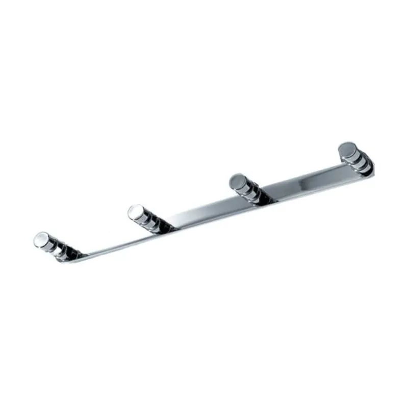 Portabito multiplo PA01291 Confalonieri per appenderia, dimensione 260x18x37 mm, Zama finitura Cromo Lucido Must-Have