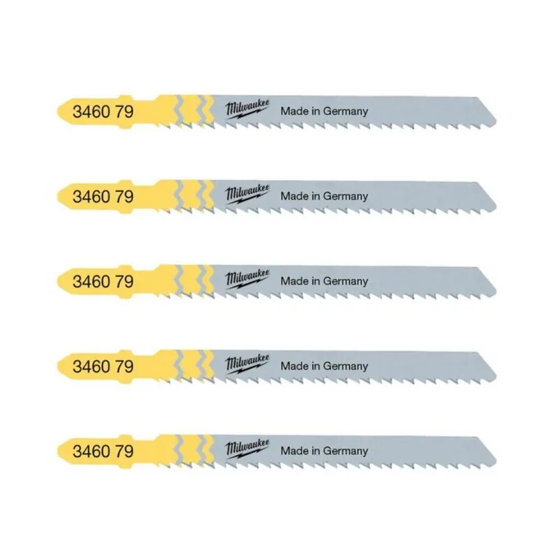 Set 5 lame T 101 BR Milwaukee per taglio, da seghetto alternativo, dimensione 75x2,5 mm Koop Vandaag
