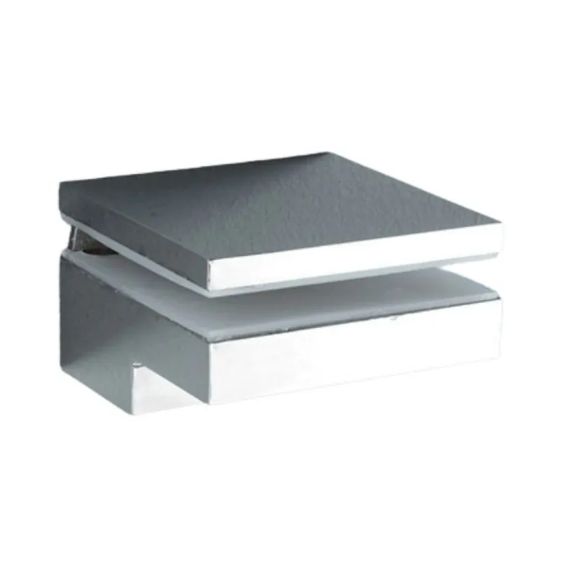 Actieprijs Reggimensola Ms01436 Confalonieri per piani in vetro e legno, spessore 6-40 mm, dimensione 80x80x47 mm, Zama finitura Argento