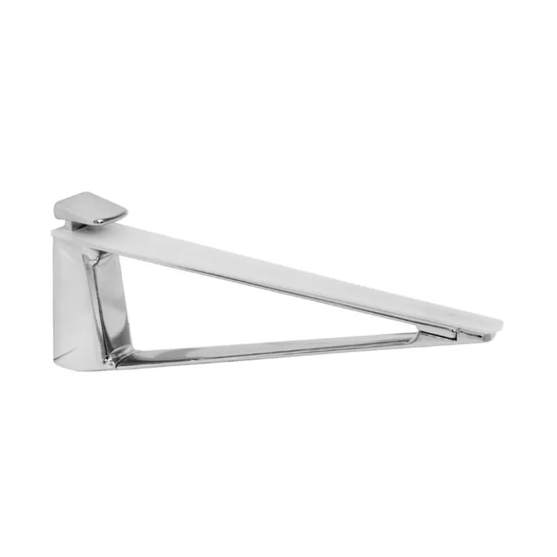 Reggimensola Ms01432 Confalonieri per piani in vetro e legno, spessore 4-45 mm, dimensione 180x106x18 mm, Zama finitura Cromo Lucido Bestseller