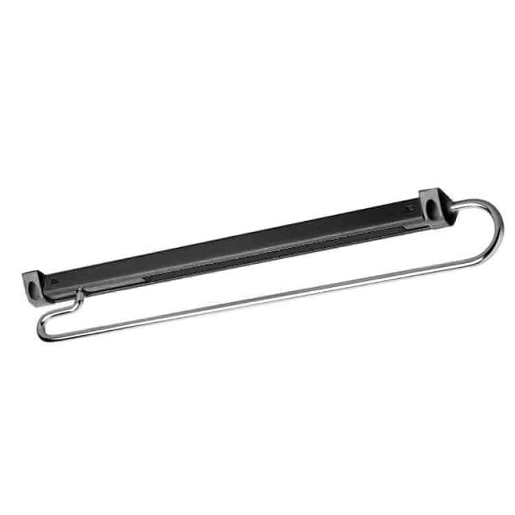 Beperkte Voorraad Portabiti estraibile Confalonieri MA01003 per mobile armadio, lunghezza 295 mm, Acciaio finitura Nero Opaco/Cromo Lucido