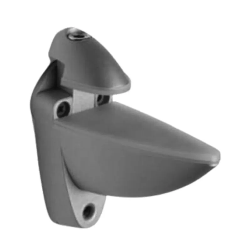 Reggimensola Ms01430 Confalonieri per piani in vetro e legno, spessore 5-25 mm, dimensione 123x116x45 mm, Zama e Nylon finitura Argento Koopje