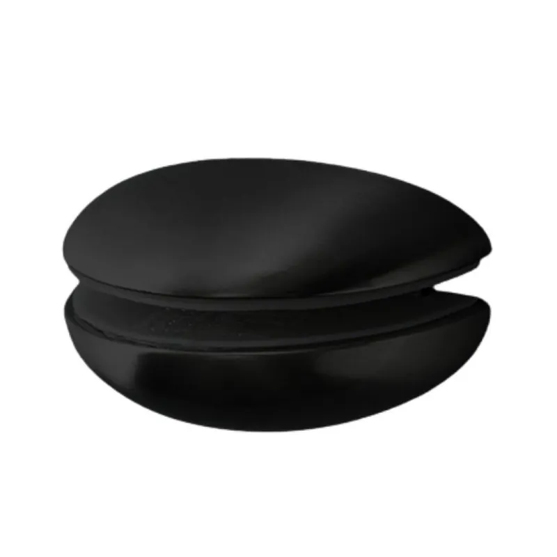 Reggimensola Ms01425 Confalonieri per piani in vetro e legno, spessore 5-16 mm, dimensione 74x38x44 mm, Zama finitura Nero Verniciato Hoge Kwaliteit