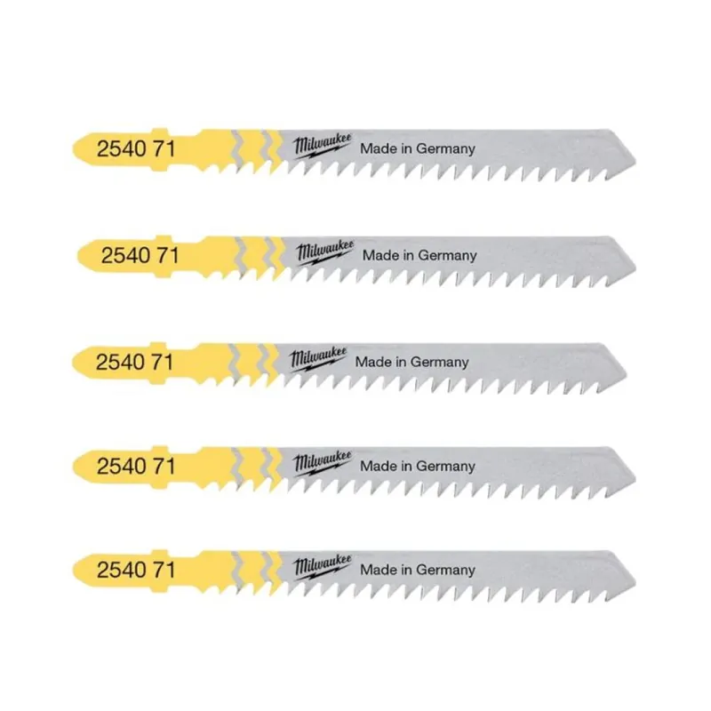 Laatste Kans Set 5 lame T 111 C Milwaukee per taglio, tradizionali, dimensione 75x3 mm