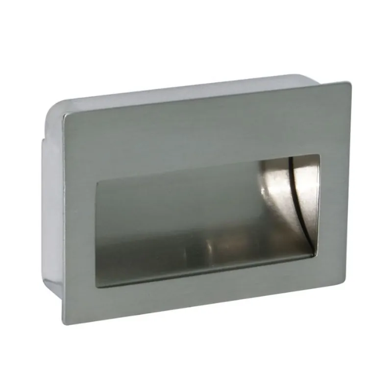Maniglia incasso MB09045B Confalonieri per mobile, dimensione foro 48x42x14,5 mm, esterno 60x42x1,7 mm, Zama finitura Nichel Satinato Lucido Beste Prijs