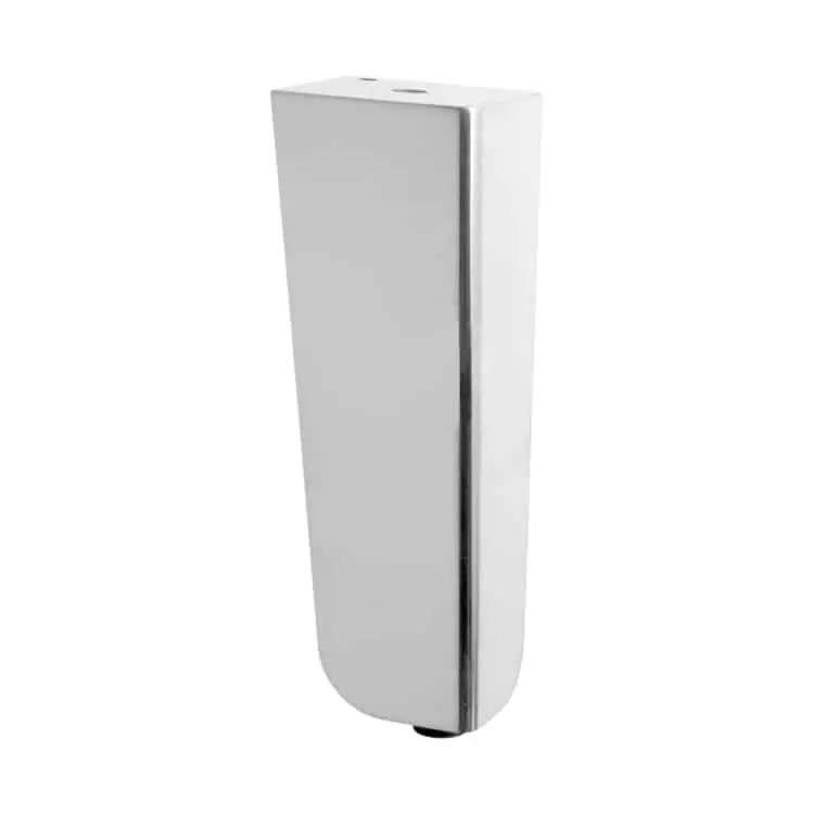 Veilige Betaling Piedino con puntale appoggio regolabile per mobili Confalonieri, altezza 140 mm, in alluminio, colore Argento