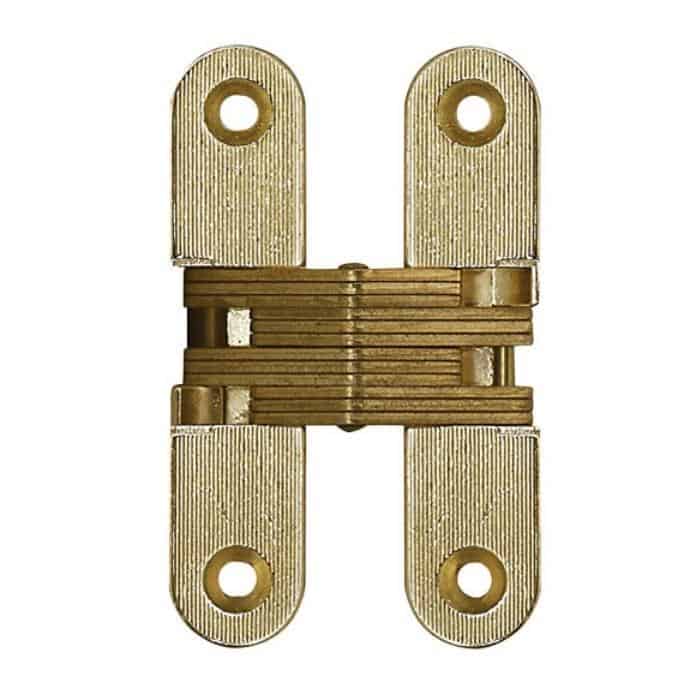 Cerniera a scomparsa 830 Ceam, per porta 35-50 Kg, dimensioni 95,6x19,6 mm, finitura Ottonato Lucido Hete Deal