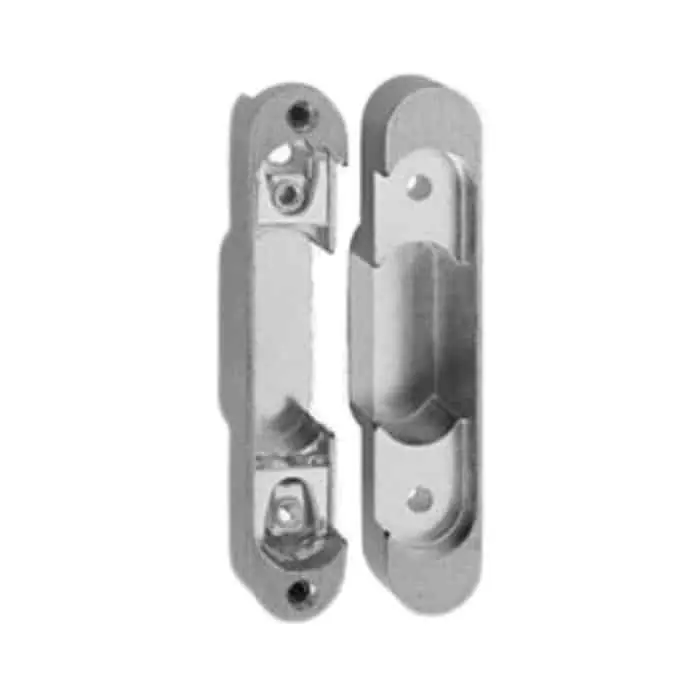 Basetta di regolazione 804 Ceam, per cerniera a scomparsa 829 per mobile, dimensioni 91,8x17,7 mm, finitura Nichelato Beperkte Voorraad