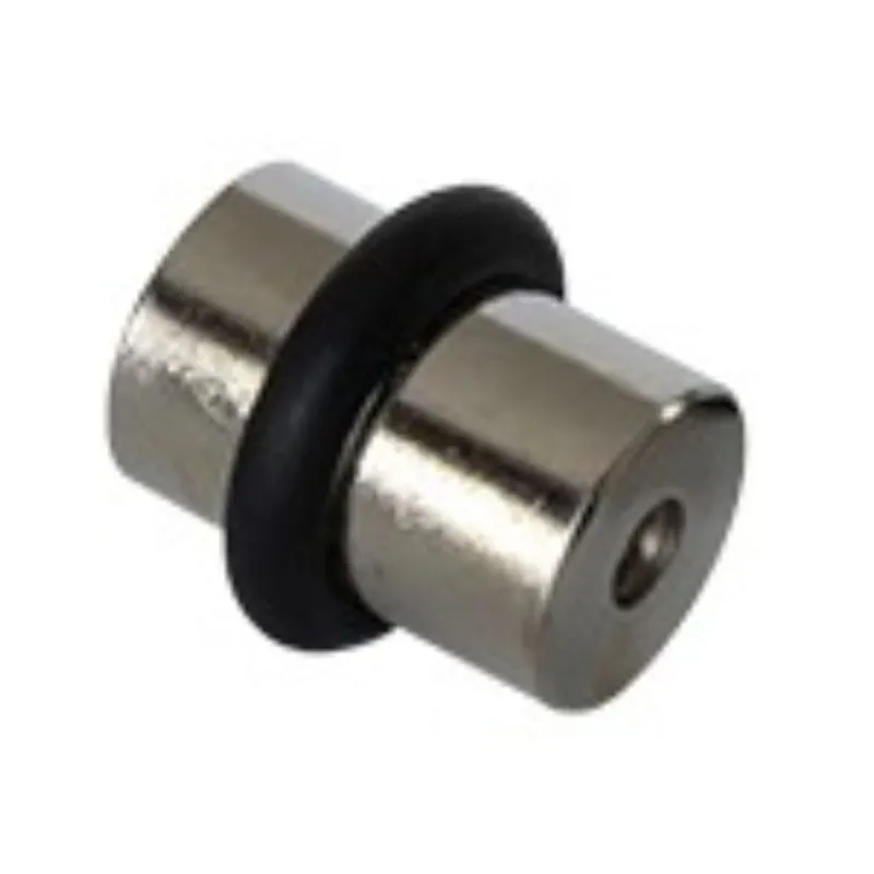 Speciale Aanbieding Reggicristallo BM123 Colombo per ripiani in vetro, diametro 12 mm, dimensione esterna 18 mm, Or in gomma nero, Ottone finitura Nichelato