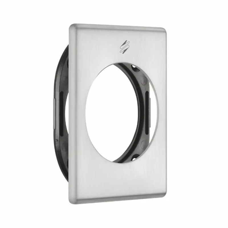 Mostrina quadra PB 01/Q Colombo Design, per porta blindata, dimensioni 82x62 mm, finitura Cromat Goedkoop