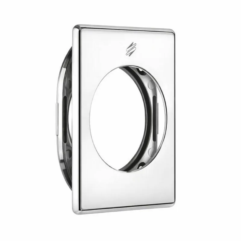Mostrina quadra PB 01/Q Colombo Design, per porta blindata, dimensioni 82x62 mm, finitura Cromo Speciale Aanbieding