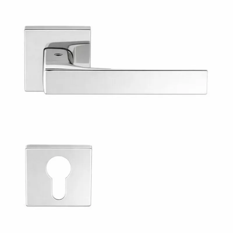 Bestseller Maniglia Robocinque S ID 71 RY Colombo Design per porta, foro Yale, rosetta quadrata 52 mm, finitura Cromo Lucido